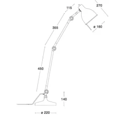 PJ60 bordslampa oxblod