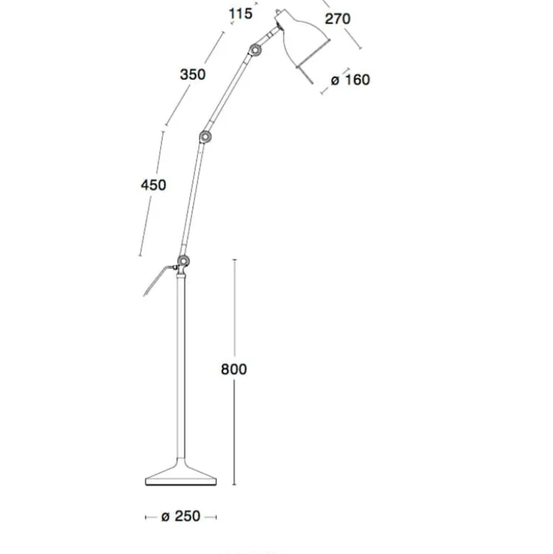 PJ80 golvlampa oxblod