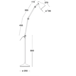 PJ80 golvlampa varmgrå