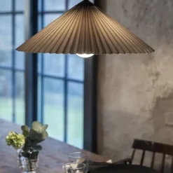 Plisado 50cm taklampa grå