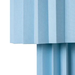 Plissé bordslampa pale blue