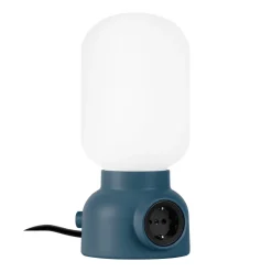 Plug lamp bordslampa puderblå