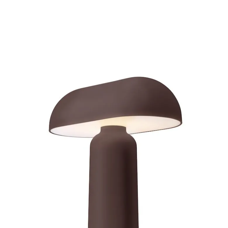 Porta portabel bordslampa brun