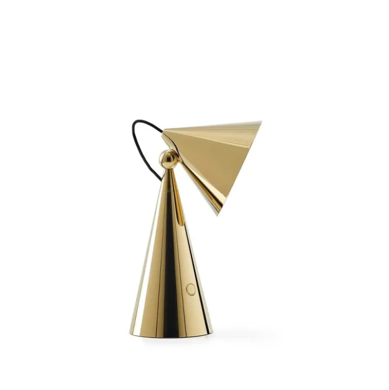 Pose portabel bordslampa guld