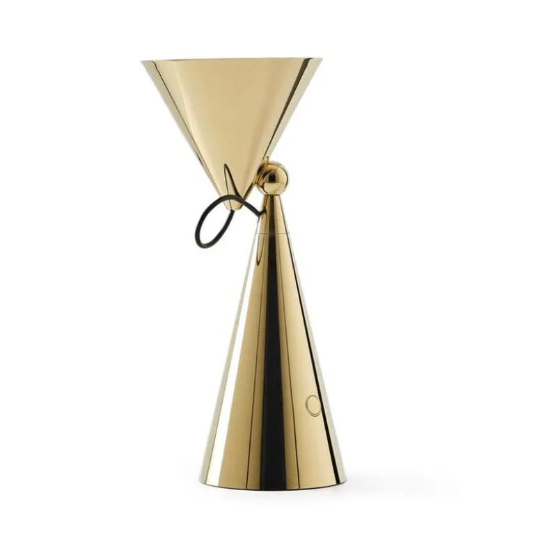 Pose portabel bordslampa guld