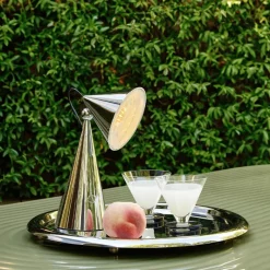 Pose portabel bordslampa silver