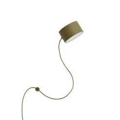 Post vägglampa brungrön