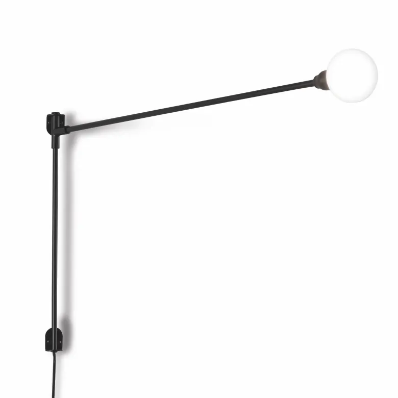 Potence Pivotante mini vägglampa svart