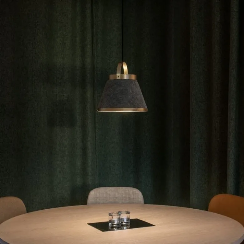Precious taklampa borstad mässing,/ull
