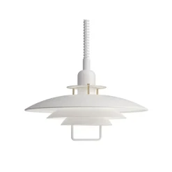 Primus II Ø43 taklampa mattvit/mässing