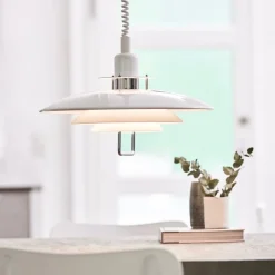 Primus II Ø43 taklampa med hiss vit/krom