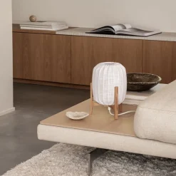 Prisma Mini bordslampa ek/vit