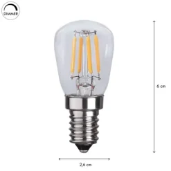Päronlampa E14 ST26 LED dimbar klar