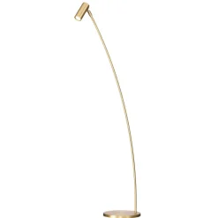 Puck golvlampa mattborstad mässing