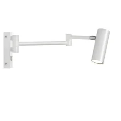Puck med arm vägglampa fast installation vit