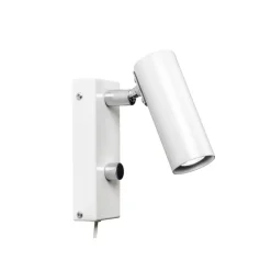 Puck vägglampa kabel vit