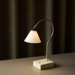 Question portabel bordslampa koppar/opal
