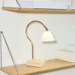 Question portabel bordslampa koppar/opal