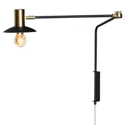 Quinn vägglampa lång Matt svart