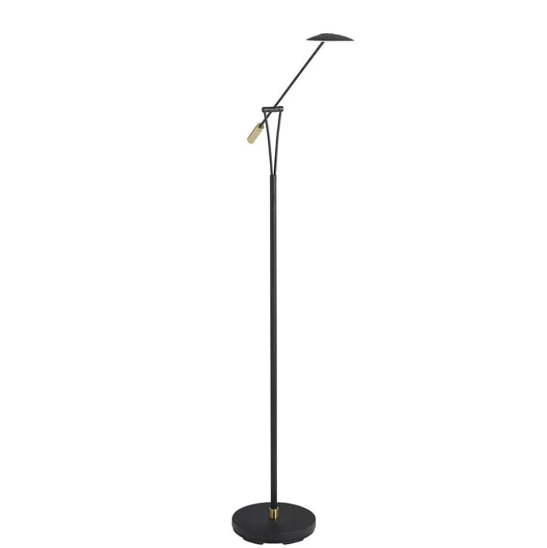 Recco golvlampa svart/mässing