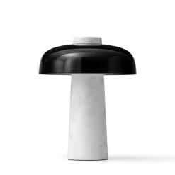 Reverse bordslampa Carrara marmor/svart