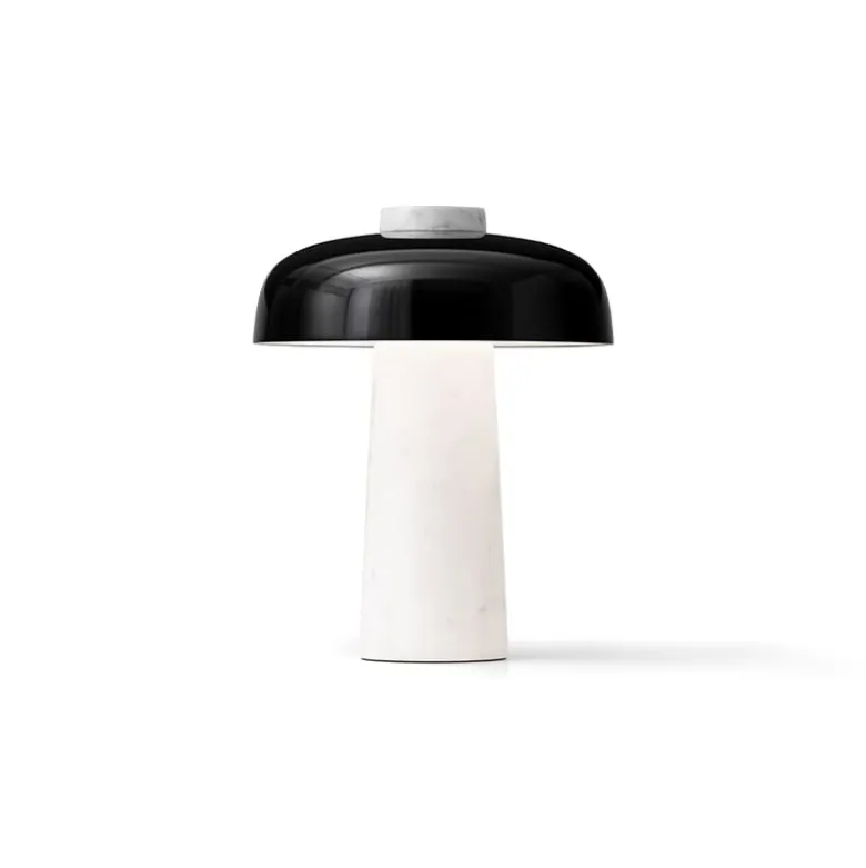 Reverse bordslampa Carrara marmor/svart