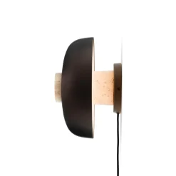 Reverse vägglampa med kabel Sand Travertine/bronzed aluminium
