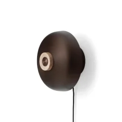 Reverse vägglampa med kabel Sand Travertine/bronzed aluminium