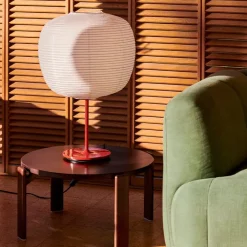 Rice Paper Shade till Common Lampfot Peach Lampskärm Vit