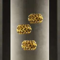 Ring Ø500 taklampa guld