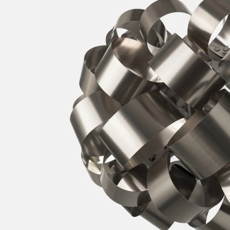 Ring Ø500 taklampa nickel