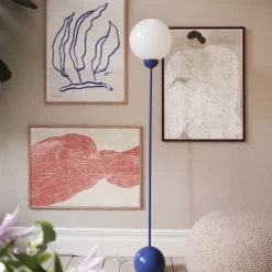Ripley golvlampa blå/vit