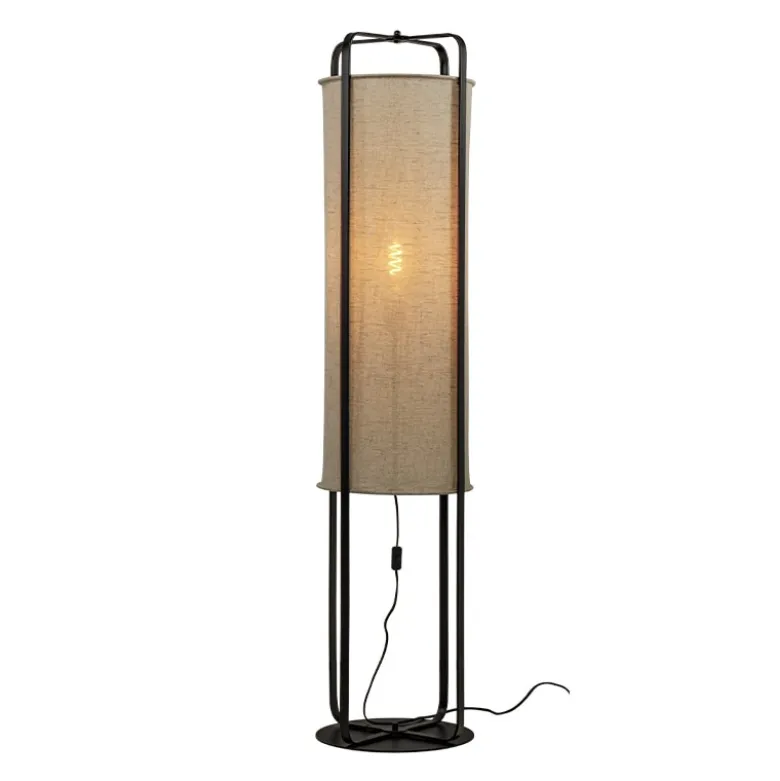 Ronda golvlampa, svart/beige