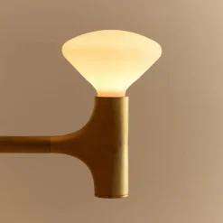 Root one-tier medium chandelier solid brass