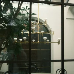 Root three-tier large chandelier solid brass