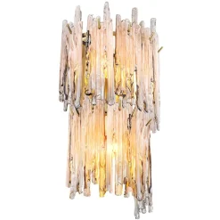 Saint Roch Vägglampa Borstad mässing/rökfärgat glas
