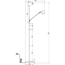 Sandnes golvlampa antik