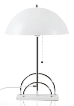 Sarah bordslampa vit/krom