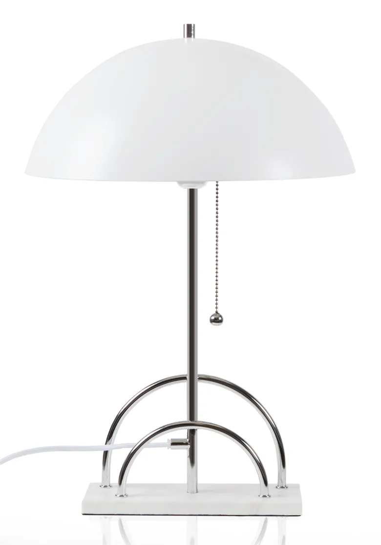 Sarah bordslampa vit/krom