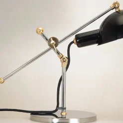 SF 27 Bauhaus bordslampa krom, mässing