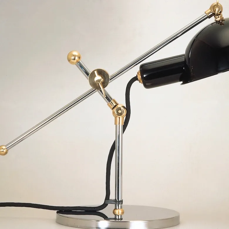 SF 27 Bauhaus bordslampa krom, mässing