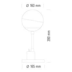 SF 28 Bauhaus bordslampa krom, opalglas