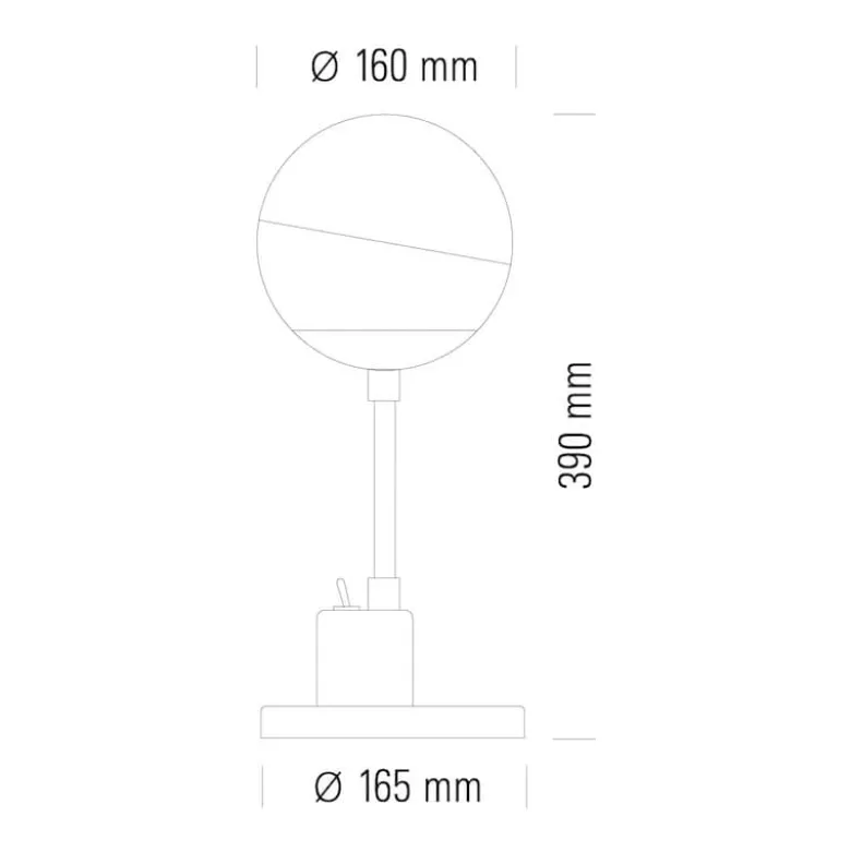 SF 28 Bauhaus bordslampa krom, opalglas