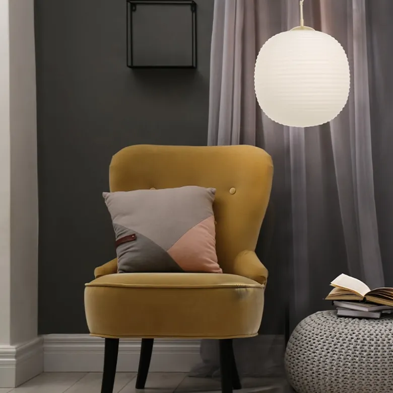 Sirius Ø40 taklampa mässing/opalglas