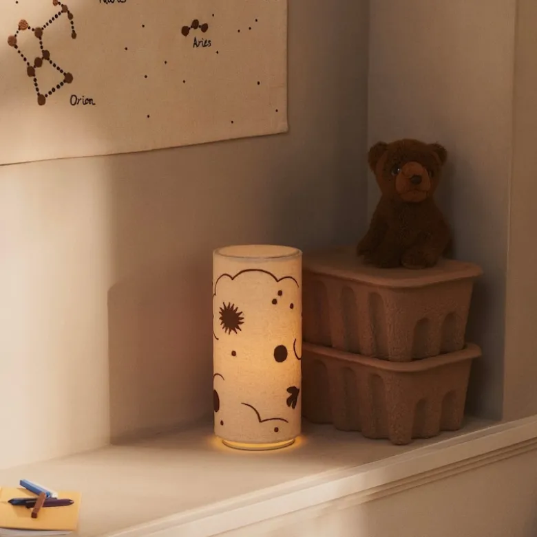 Skye bordslampa natur/brons