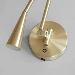 Snake vägglampa brass