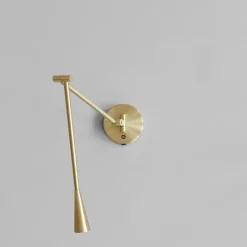 Snake vägglampa brass