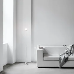 Snowball golvlampa stål