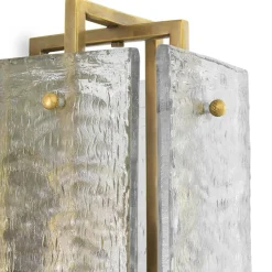 Solare Vägglampa Antik mässing/glas
