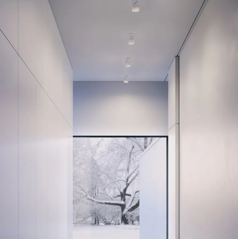 Solid cylinder plafond vit carrara marmor